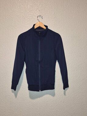 No Brand Womens Navy Athletic Zip Up Size: X-Small